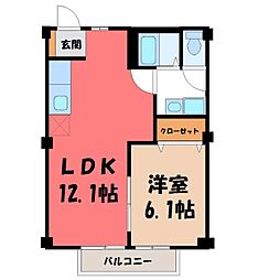 アーバンスペースG 1LDKの間取図画像