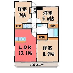 Y&Mアルファ 3LDKの間取図画像