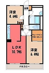 グランバリエ東城南 2LDKの間取図画像