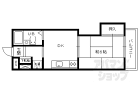 ハイツ奥田 202 ｜ 京都府宇治市五ケ庄一里塚（賃貸アパート1DK・2階・27.53㎡） その2