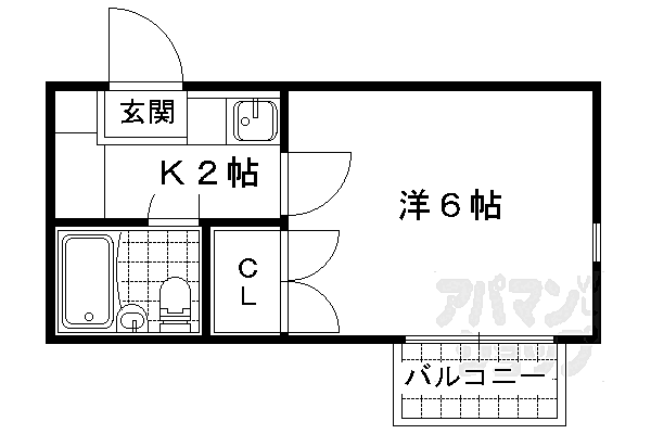 京都府京都市山科区大宅辻脇町(賃貸マンション1K・1階・16.80㎡)の写真 その2