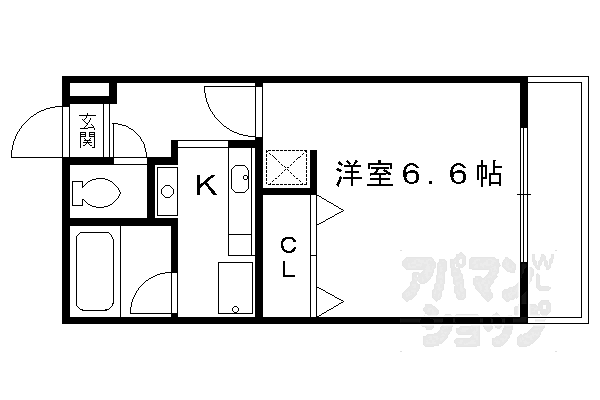 ルミエール上野 405｜京都府京都市伏見区深草西浦町8丁目(賃貸マンション1K・4階・16.62㎡)の写真 その2