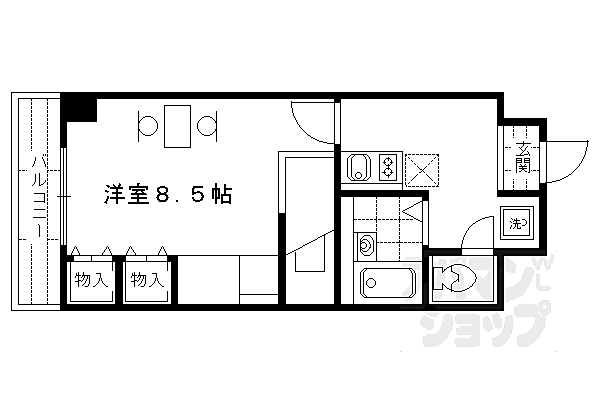 レオパレス三井田 905｜京都府京都市伏見区竹田西内畑町(賃貸マンション1K・9階・26.00㎡)の写真 その2