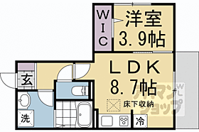 フロレゾン醍醐 201 ｜ 京都府京都市伏見区醍醐槇ノ内町（賃貸アパート1LDK・2階・33.70㎡） その2