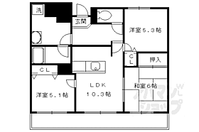 ぺルル伏見桃山II 610 ｜ 京都府京都市伏見区東浜南町（賃貸マンション3LDK・6階・59.51㎡） その2