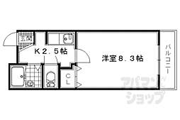 Ｇｒａｎｃｒｅａ蓮池 3階1Kの間取り