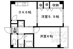 セントアミュー 2階2DKの間取り