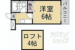 阪急京都本線 長岡天神駅 徒歩11分の賃貸アパート 1階1Kの間取り