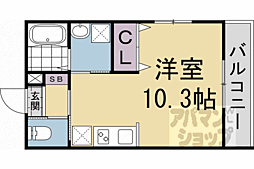 メゾン・ソレイユ稲荷 ワンルームの間取図画像