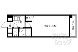 メゾン・チェリー 2階1Kの間取り