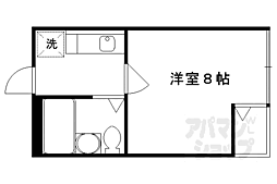 ビラ・アペックス京都竹田 3階1Kの間取り