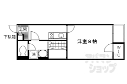 レオネクストクール　ド　イリス 107 1階1Kの間取り