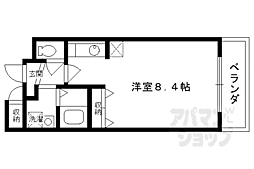 ジェルメ伏見 3階1Kの間取り