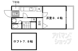 メゾン・ラコンテ 5階1Kの間取り