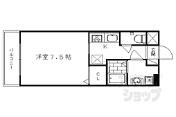 阪急京都本線 西向日駅 徒歩12分の賃貸マンション 1階1Kの間取り