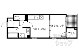ハルフクイ　観月 1階1DKの間取り