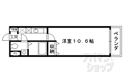 メゾン・ウィーブ 2階1Kの間取り