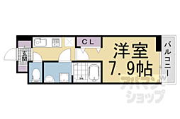 吉祥 3階1Kの間取り