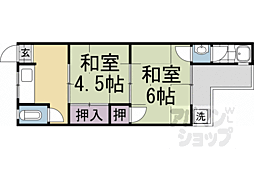 第一ニューグリンハウス杉 2階2Kの間取り