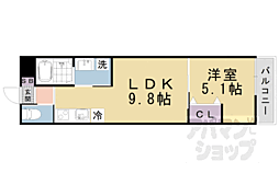 京都地下鉄東西線 椥辻駅 徒歩5分の賃貸アパート 1階1LDKの間取り