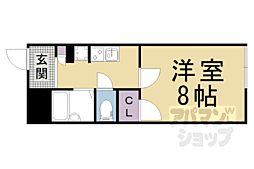 京都地下鉄東西線 東野駅 徒歩20分の賃貸アパート 1階1Kの間取り