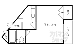 ハイツ田中 1Kの間取図画像