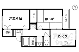 第3芳月ハイツ 2DKの間取図画像