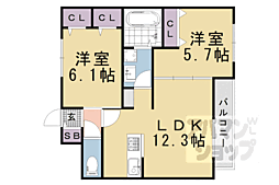 間取図画像 2LDK