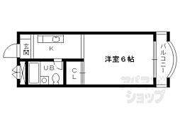 Solana長岡京 1Kの間取図画像