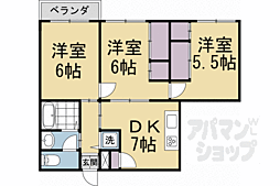 セントアミュー 3DKの間取図画像