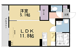 知原今西荘 1LDKの間取図画像