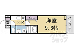 フリージア 1Kの間取図画像