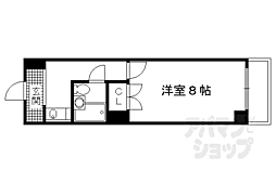 セジュール大手筋 1Kの間取図画像