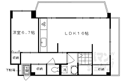 第7長栄マンション 1LDKの間取図画像