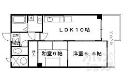エスポワール桃栄 2LDKの間取図画像