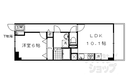 ヴェルデストーリァ2 1LDKの間取図画像