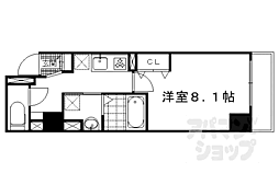 バンブーサン 1Kの間取図画像