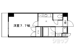テル・サーティーン 1Kの間取図画像
