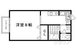 セピアコート 1Kの間取図画像