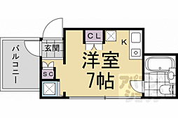 パル大久保 ワンルームの間取図画像