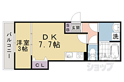 サンライフマイ 1DKの間取図画像