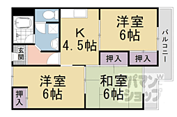 コーポラス大洋向島 3Kの間取図画像