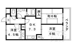 ドメーヌ伏見 3DKの間取図画像