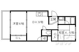 平岡マンション 2DKの間取図画像