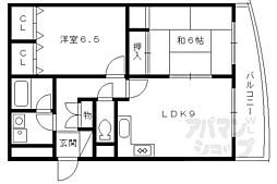 リーブルショーザン 2DKの間取図画像
