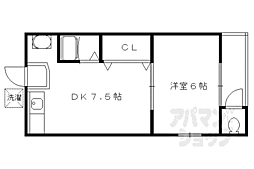 和プレジデント桃山 1DKの間取図画像