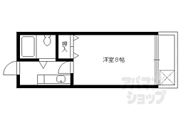 コーポさかもと2 1Kの間取図画像