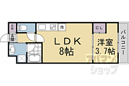 京都市伏見区上中町マンション 1LDKの間取図画像