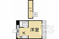 ウインライフ淀 1Kの間取図画像
