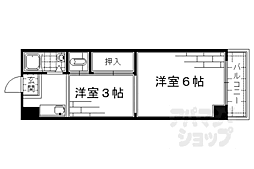 マンションカンザツ 2Kの間取図画像